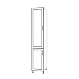 17" Wide Tall Pantry Cabinet - Painted Doors