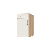 17" Wide Base Cabinet With Drawer On Top - (Hardrock Maple Melamine Boxes - Flat Panel Doors)