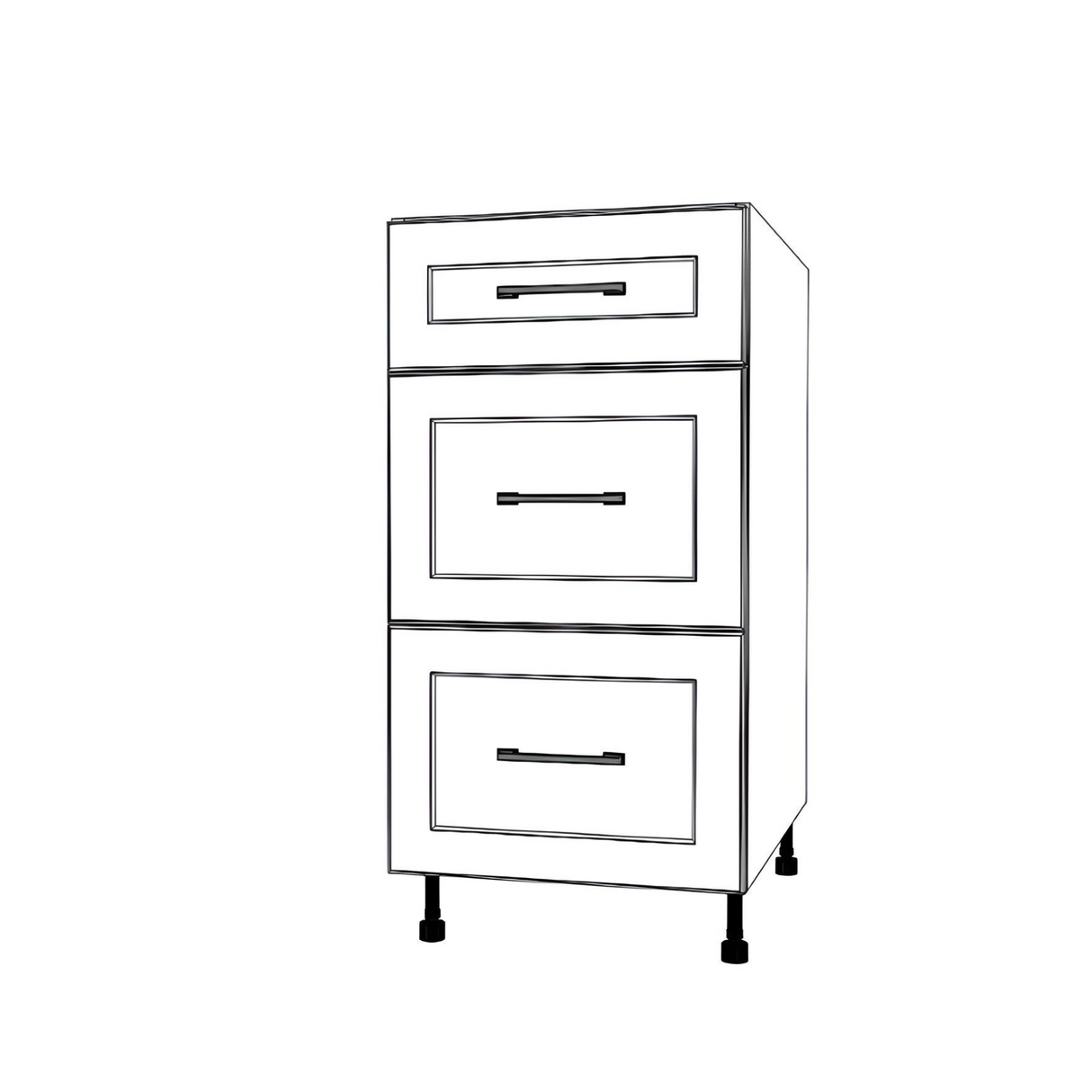 17" Wide Drawer Cabinet - Thermofoil Doors