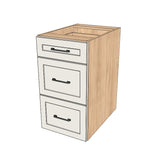 17" Wide Drawer Cabinet - (Hardrock Maple Melamine Boxes - Painted Doors)