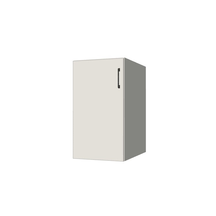 17" Wide Base Cabinet - (White Melamine Boxes - Flat Panel Doors)