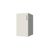 17" Wide Base Cabinet - (White Melamine Boxes - Flat Panel Doors)