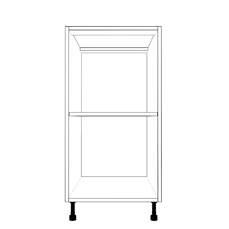 17" Wide Base Cabinet - Painted Doors