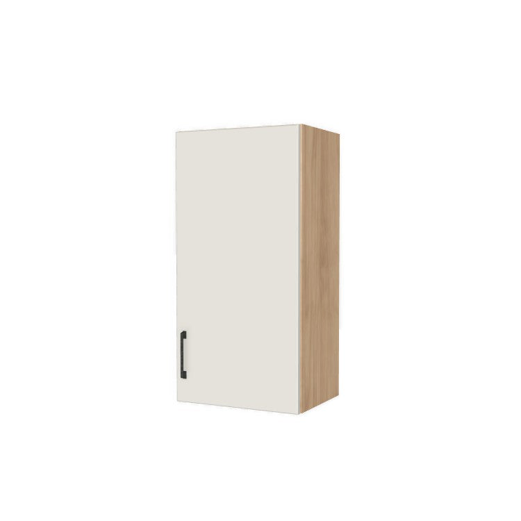17" Wide x 34" High Wall Cabinet - (Hardrock Maple Melamine Boxes - Flat Panel Doors)