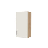 17" Wide x 34" High Wall Cabinet - (Hardrock Maple Melamine Boxes - Flat Panel Doors)