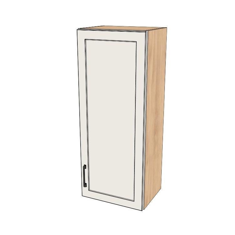 17" Wide x 42" High Wall Cabinet - (Hardrock Maple Melamine Boxes - Painted Doors)