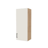 17" Wide x 42" High Wall Cabinet - (Hardrock Maple Melamine Boxes - Flat Panel Doors)