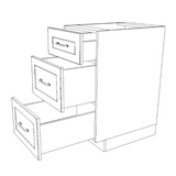 18" Wide Drawer Cabinet - Thermofoil Doors