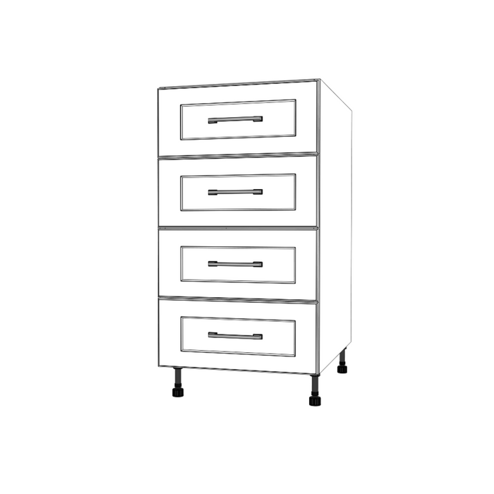 18" Wide Drawer Cabinet - Painted Doors