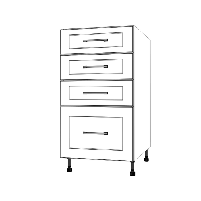 18" Wide Drawer Cabinet - Painted Doors