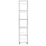 19" Wide Tall Pantry Cabinet - Painted Doors
