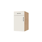 18" Wide Base Cabinet With Drawer On Top - (Hardrock Maple Melamine Boxes - Flat Panel Doors)
