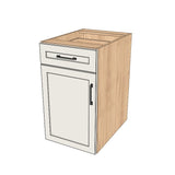 18" Wide Base Cabinet With Drawer On Top - (Ply Wood Boxes - Thermofoil Doors)