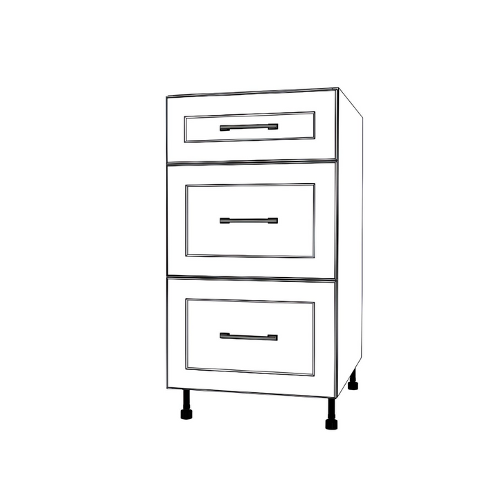 18" Wide Drawer Cabinet - Painted Doors