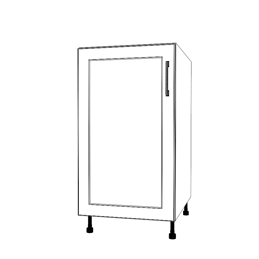 18" Wide Base Cabinet - Painted Doors