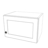 18" Wide x 12" High Wall Cabinet - (White Melamine Cabinets - Thermofoil Doors)