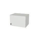 18" Wide x 12" High Wall Cabinet - (White Melamine Boxes - Flat Panel Doors)