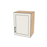 18" Wide x 24" High Wall Cabinet - (Hardrock Maple Melamine Boxes - Painted Doors)