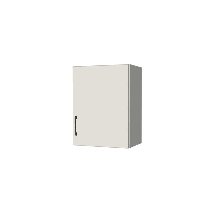 18" Wide x 24" High Wall Cabinet - (White Melamine Boxes - Flat Panel Doors)