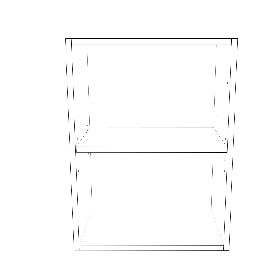 18" Wide x 24" High Wall Cabinet - Painted Doors