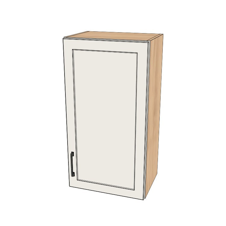 18" Wide x 34" High Wall Cabinet - (Hardrock Maple Melamine Boxes - Painted Doors)