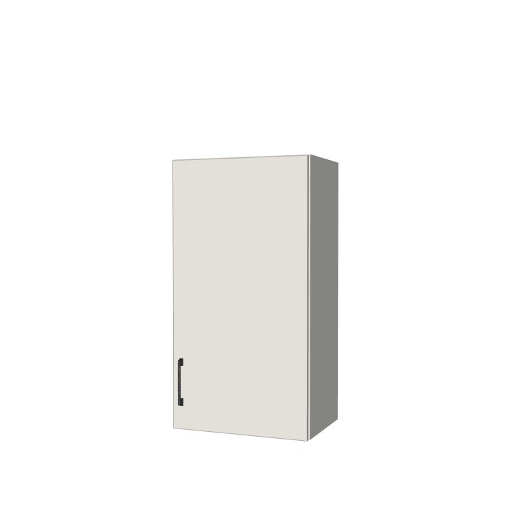 18" Wide x 34" High Wall Cabinet - (White Melamine Boxes - Flat Panel Doors)