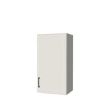 18" Wide x 34" High Wall Cabinet - (White Melamine Boxes - Flat Panel Doors)