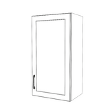 18" Wide x 34" High Wall Cabinet - Painted Doors