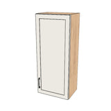 18" Wide x 42" High Wall Cabinet - (Hardrock Maple Melamine Boxes - Painted Doors)