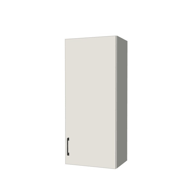 18" Wide x 42" High Wall Cabinet - (White Melamine Boxes - Flat Panel Doors)
