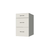 19" Wide Drawer Cabinet - (White Melamine Boxes - Flat Panel Doors)