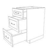 19" Wide Drawer Cabinet - Thermofoil Doors