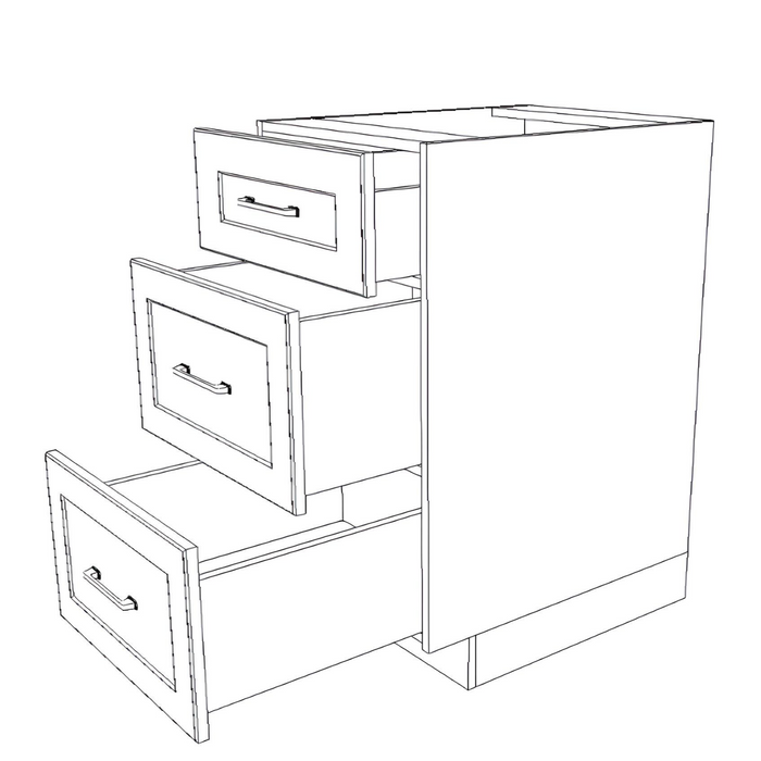 19" Wide Drawer Cabinet - Painted Doors