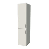 19" Wide Tall Pantry Cabinet - (White Melamine Boxes - Flat Panel Doors) 24 D