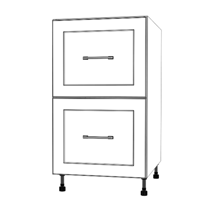 19" Wide Drawer Cabinet - Thermofoil Doors