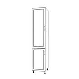 19" Wide Tall Pantry Cabinet - Painted Doors