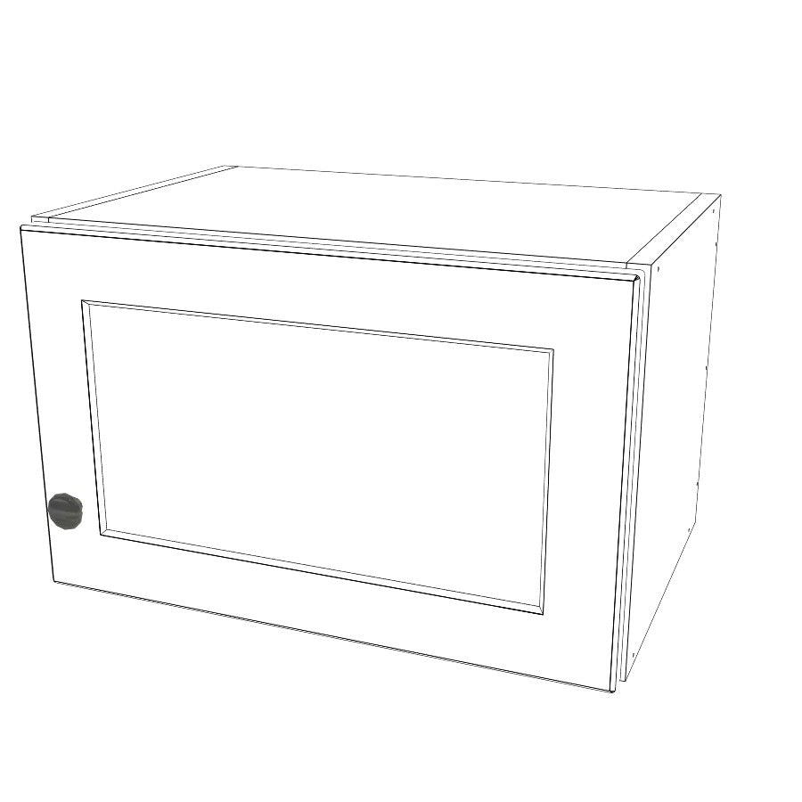 19" Wide x 12" High Wall Cabinet - (White Melamine Cabinets - Thermofoil Doors)