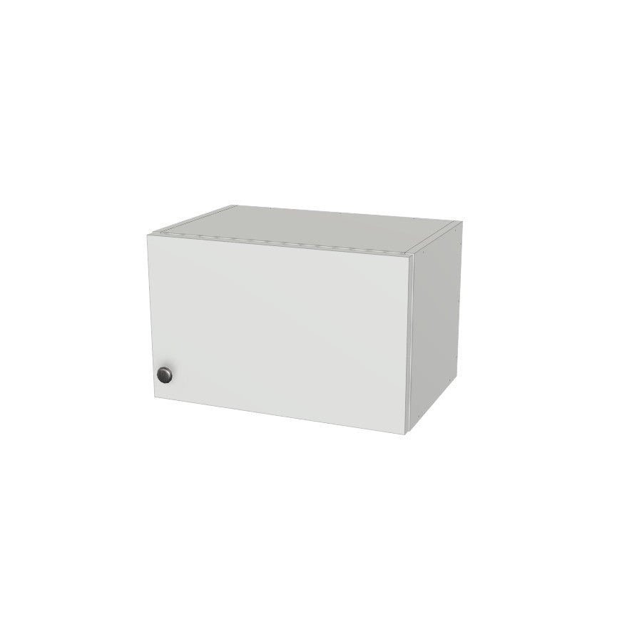 19" Wide x 12" High Wall Cabinet - (White Melamine Boxes - Flat Panel Doors)