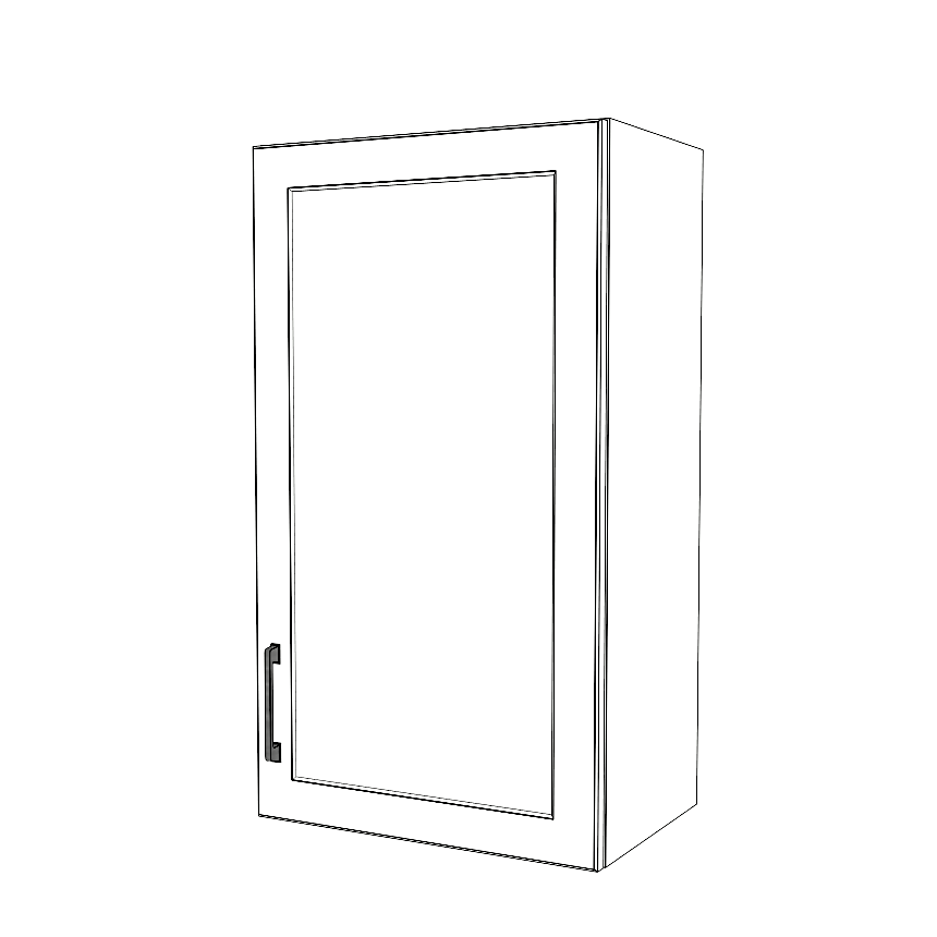19" Wide x 34" High Wall Cabinet - Painted Doors