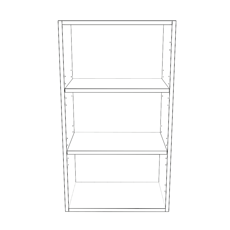 19" Wide x 34" High Wall Cabinet - Painted Doors