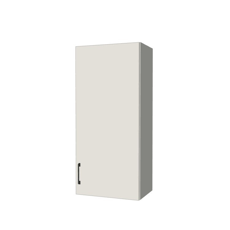 19" Wide x 42" High Wall Cabinet - (White Melamine Boxes - Flat Panel Doors)