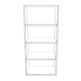 19" Wide x 42" High Wall Cabinet - Thermofoil Doors