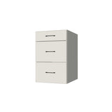 20" Wide Drawer Cabinet - (White Melamine Boxes - Flat Panel Doors)