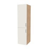 20" Wide Tall Pantry Cabinet - (Hardrock Maple Melamine Boxes - Flat Panel Doors) 24 D
