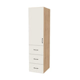 20" Wide Tall Pantry Cabinet with Drawer - (Hardrock Maple Melamine Boxes - Flat Panel Doors) 24 D