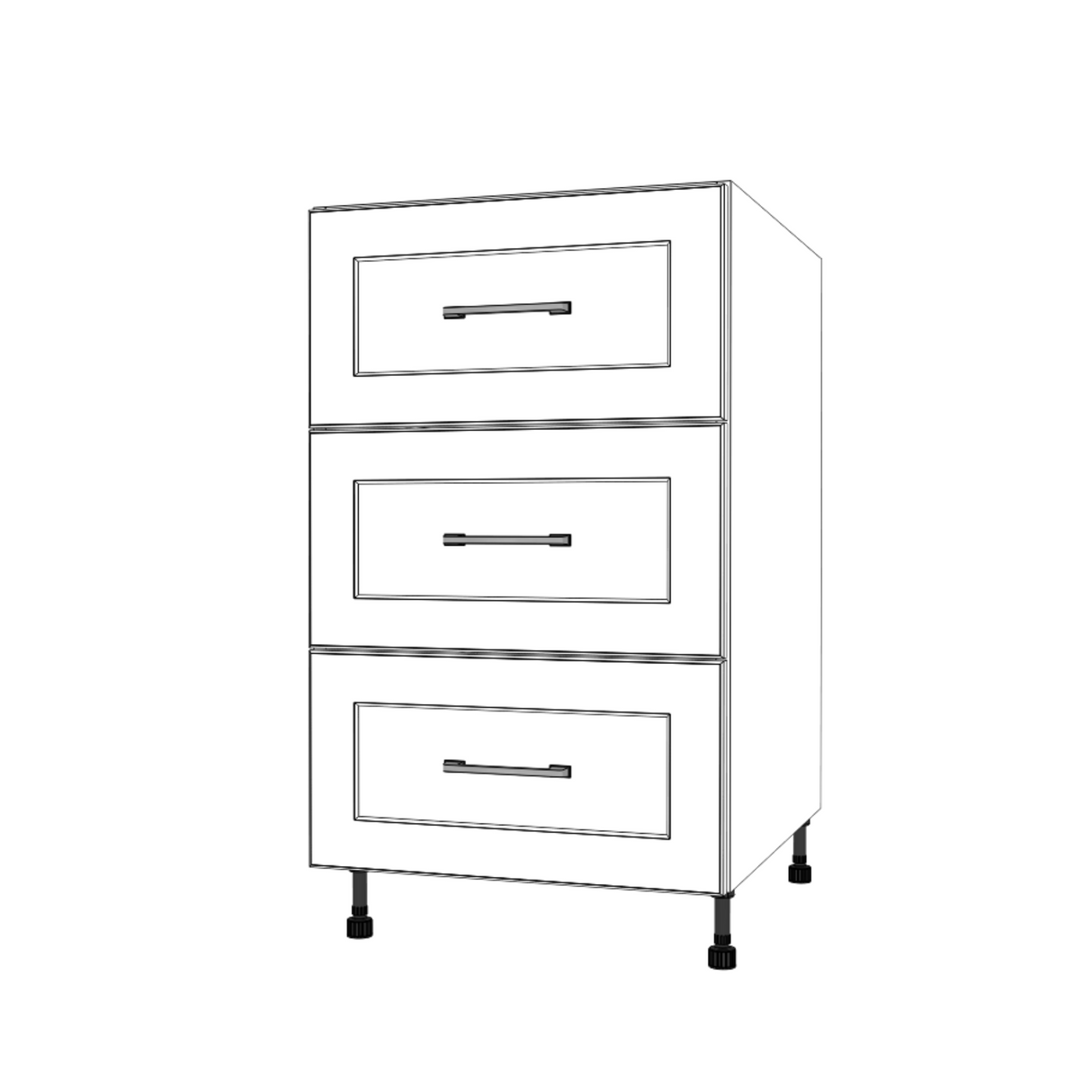 20" Wide Drawer Cabinet - Thermofoil Doors