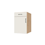 20" Wide Base Cabinet With Drawer On Top - (Hardrock Maple Melamine Boxes - Flat Panel Doors)