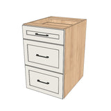 20" Wide Drawer Cabinet - (Hardrock Maple Melamine Boxes - Painted Doors)