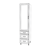 20" Wide Tall Pantry Cabinet - With Drawers - Thermofoil Doors