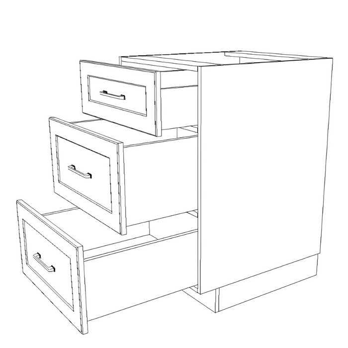 21" Wide Drawer Cabinet - Thermofoil Doors